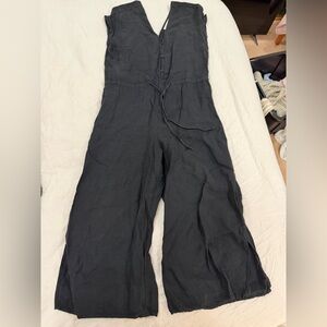 Cloth & Stone Linen Charcoal Jumpsuit